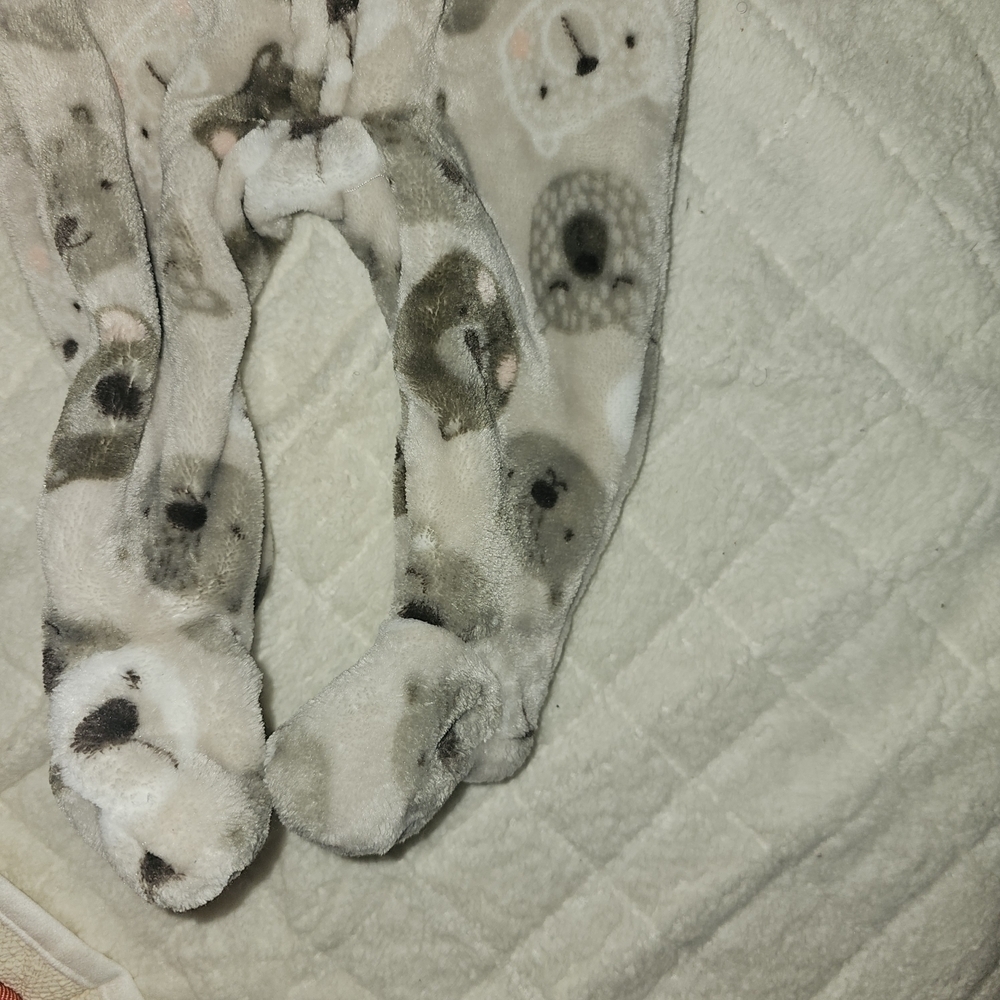 Adorable Animal Print Kids Footie Pajamas - Picture 4 of 10
